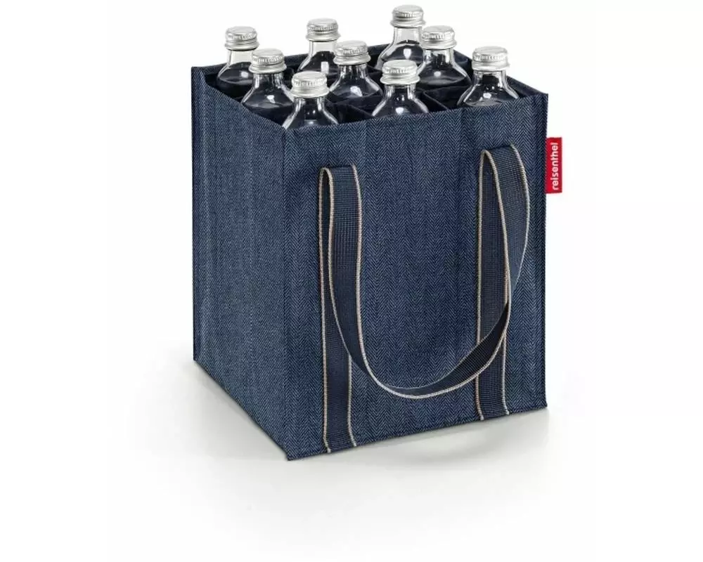 Reisenthel Flaschentasche Herringbone Dark Blue