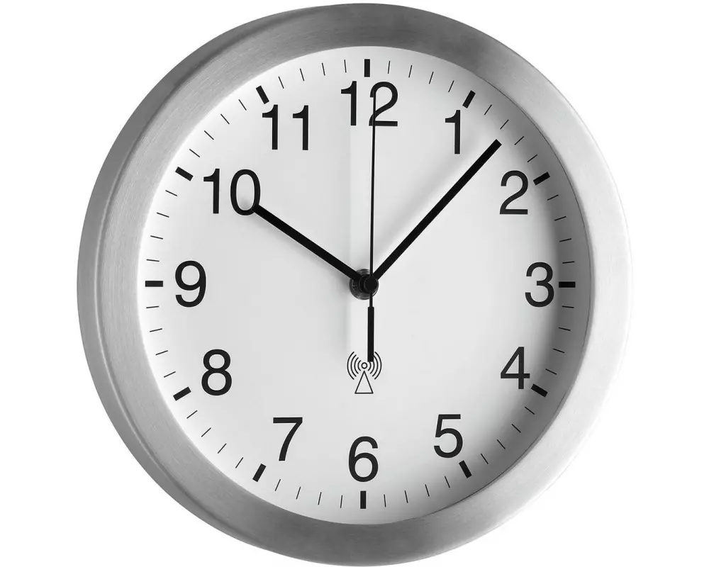 TFA Dostmann Funk-Wanduhr Weiss