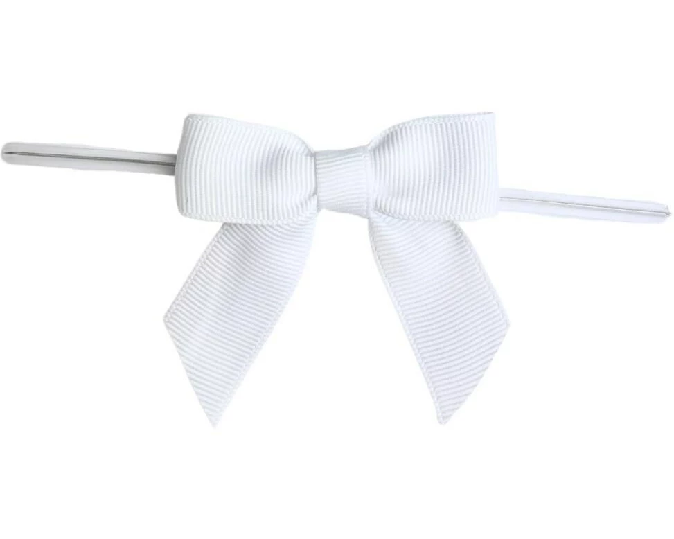 BackshopSchweiz Verschluss mit Schleife Weiss, 10 Stück