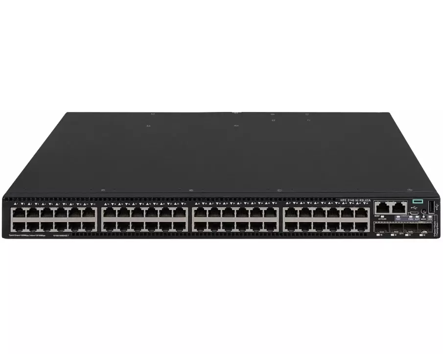 HPE FlexNetwork 5140 HI Switch, 48G, 4 SFP+ Ports, 1 Slot, without PSU
