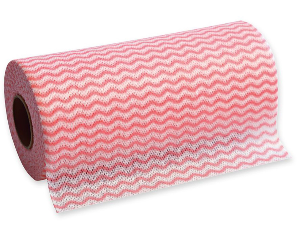 HYGOCLEAN Reinigungstuch 20x40cm 930.3 rot, weiss 1 Rolle/50 Blatt