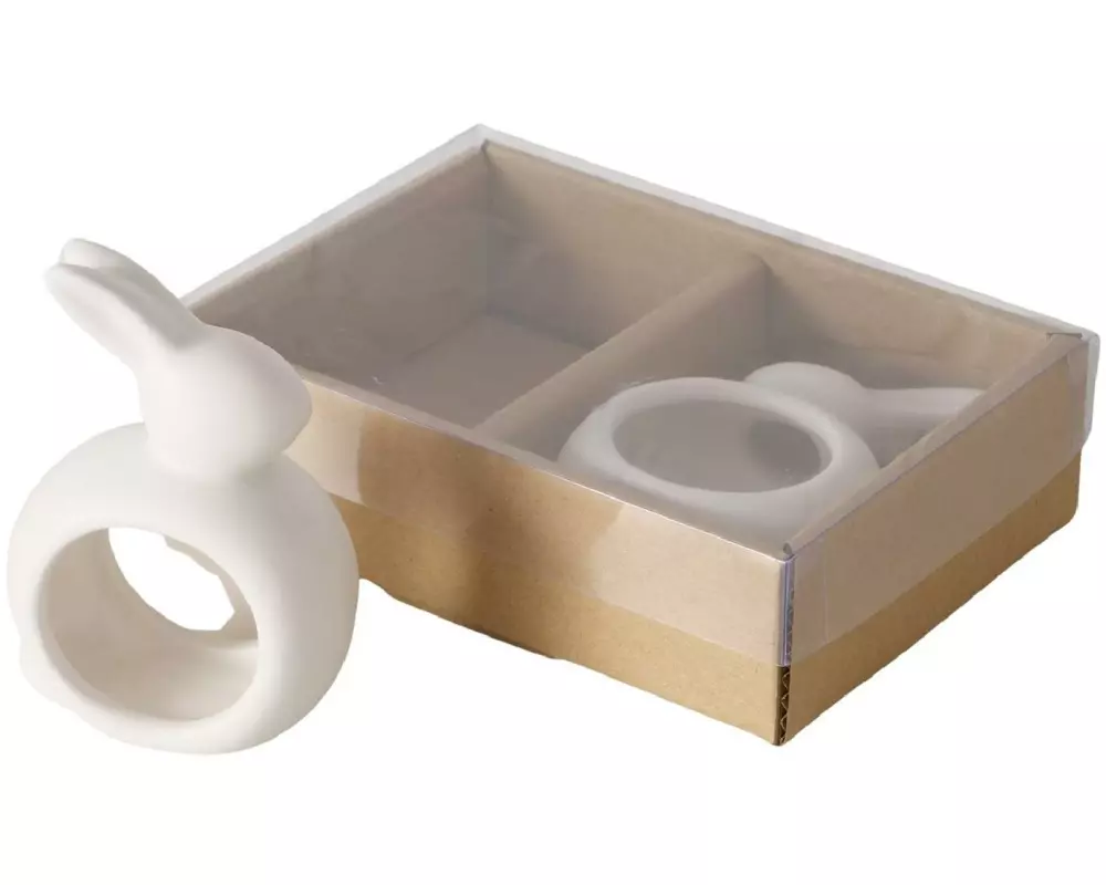 Boltze Serviettenhalter Hase Mercy, 2-teilig, Keramik