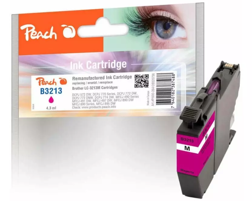 Peach Tinte Brother LC-3213 Magenta