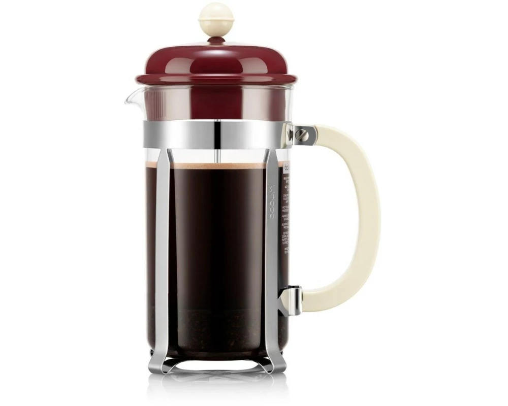 Bodum Kaffeebereiter Caffettiera 8 Tassen, 1 l, Cranberry