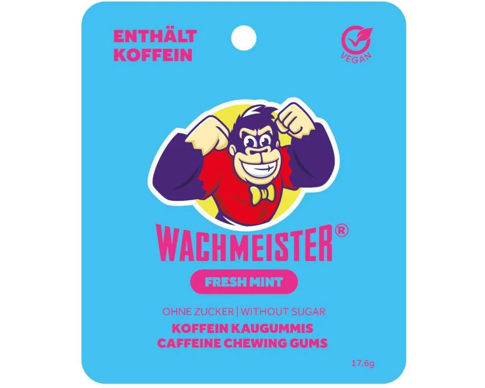 Wachmeister Kaugummi Koffein Minze 17.6 g
