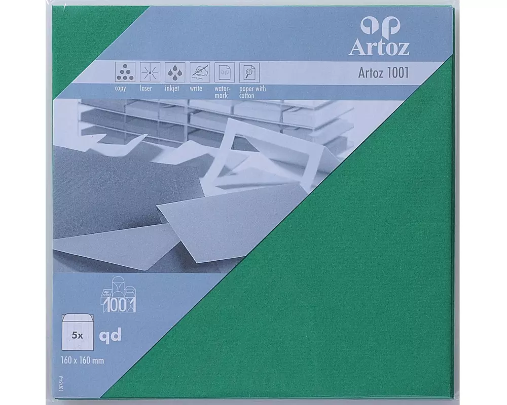Artoz Couvert 1001 16 x 16 cm, 5 Stück, Grün