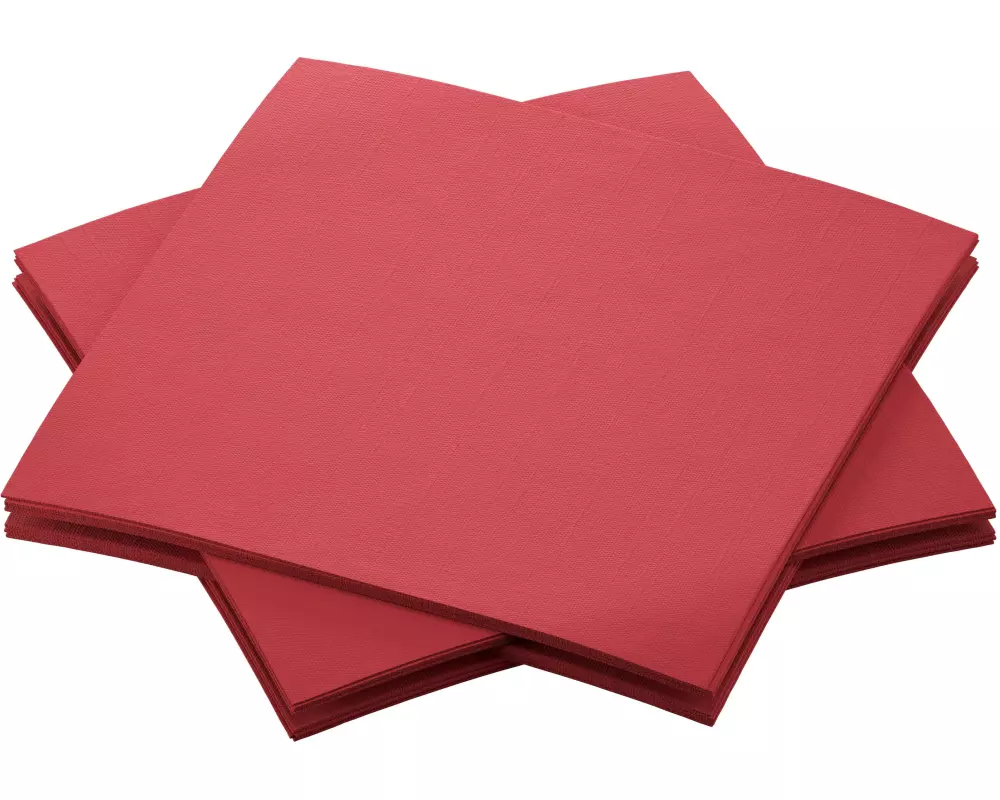 Duni Cocktailservietten 20 cm x 20 cm, 180 Stück, Bordeaux