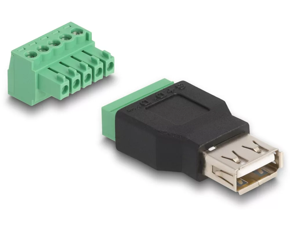 Delock USB 2.0 Adapter USB-A Buchse - Terminalblock