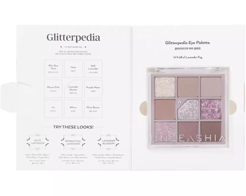 unleashia Glitterpedia Eye Palette N°4 All of Lavender Fog