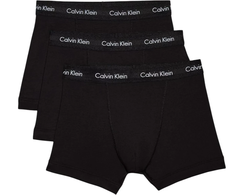 Calvin Klein Wäsche Unterhosen 3P Trunk Schwarz/Weiss, L