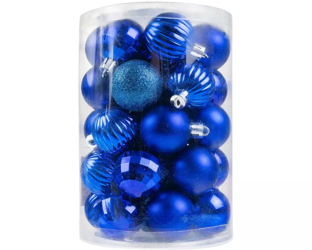 COCON Weihnachtskugel 34 Stück, Royalblau