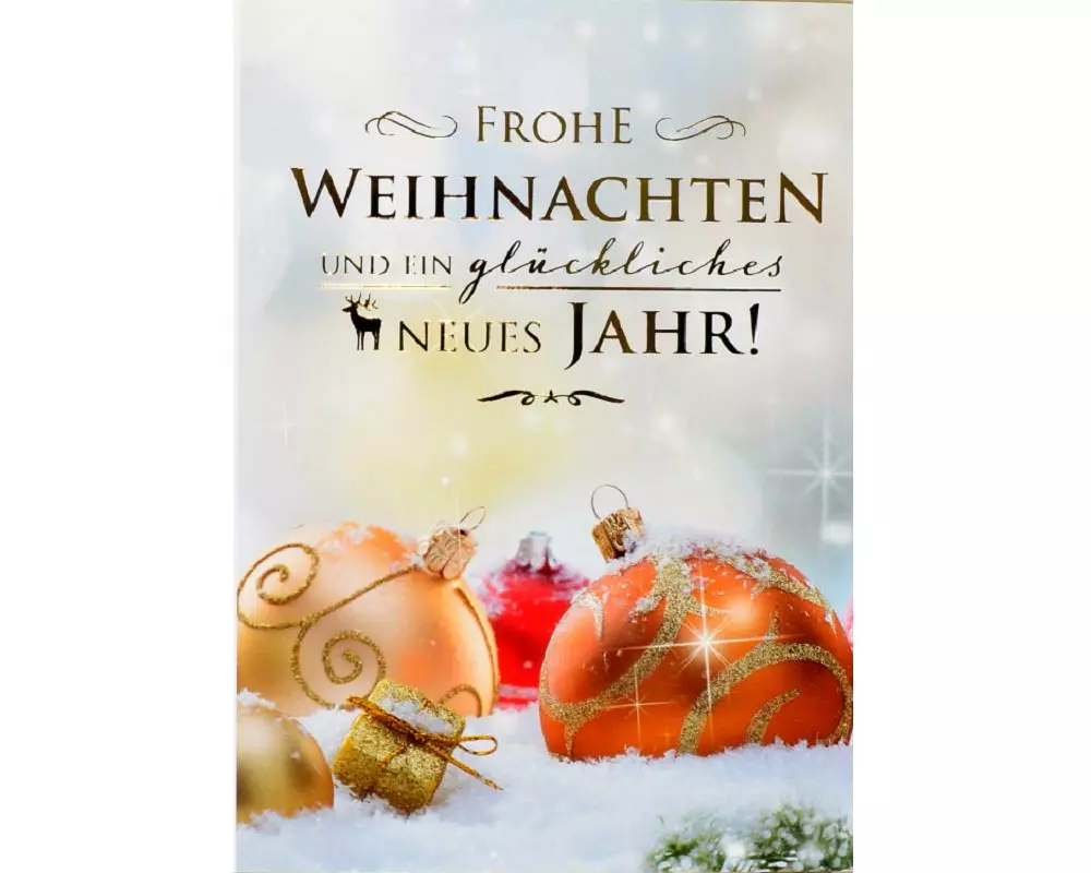 ABC Weihnachtskarte Frohe Weihnachten und Neujahr