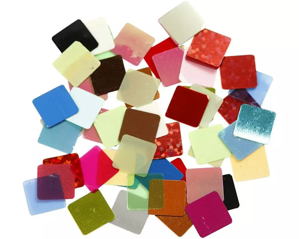 Creativ Company Mosaikplatten 10 x 10 mm 250 g, Sortierte Farben