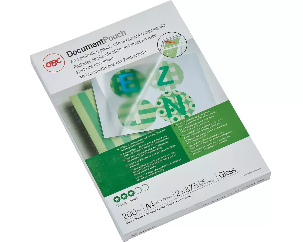 GBC Laminierfolie Document Pouch A4, 200 Stück