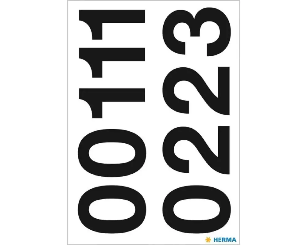 Herma Stickers Zahlensticker Zahlen 0-9, 2 Blatt