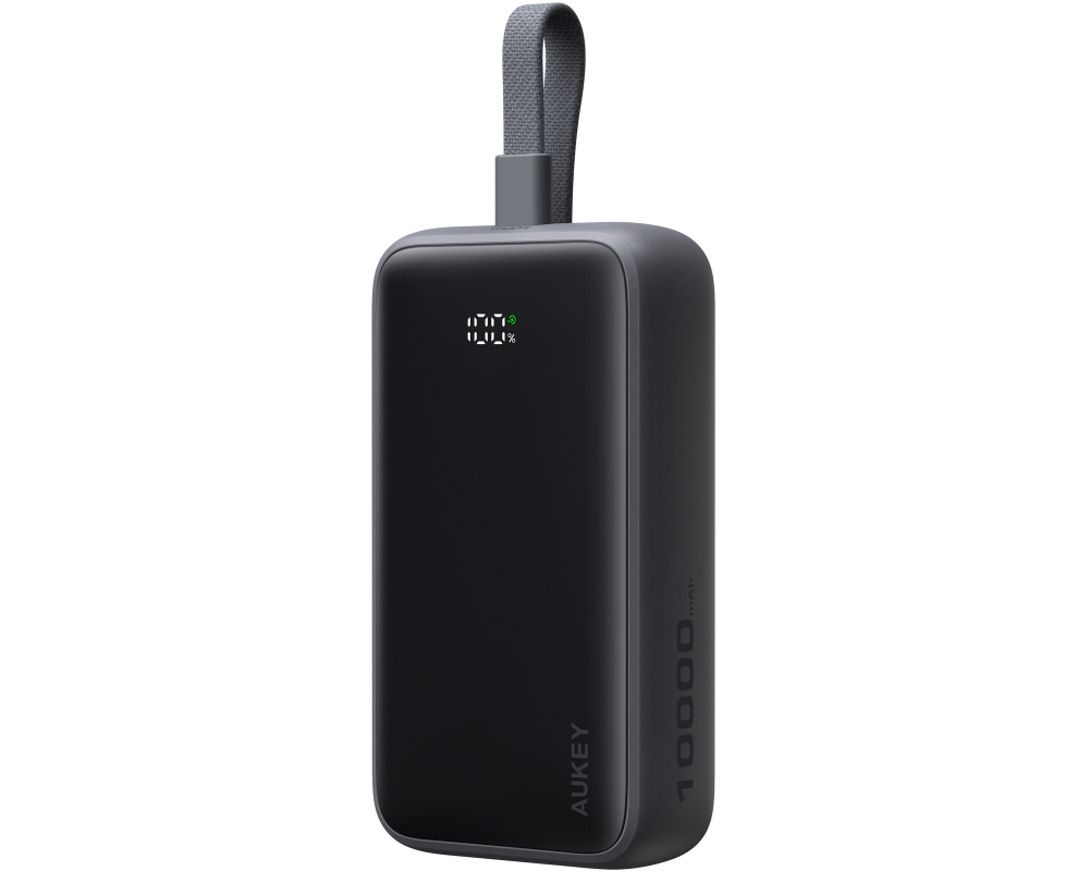 AUKEY Spark Sling Neo 10000mAh,30W PB-Y61 Dark Gray BuiltInCable,USB-C+A,D.Grey