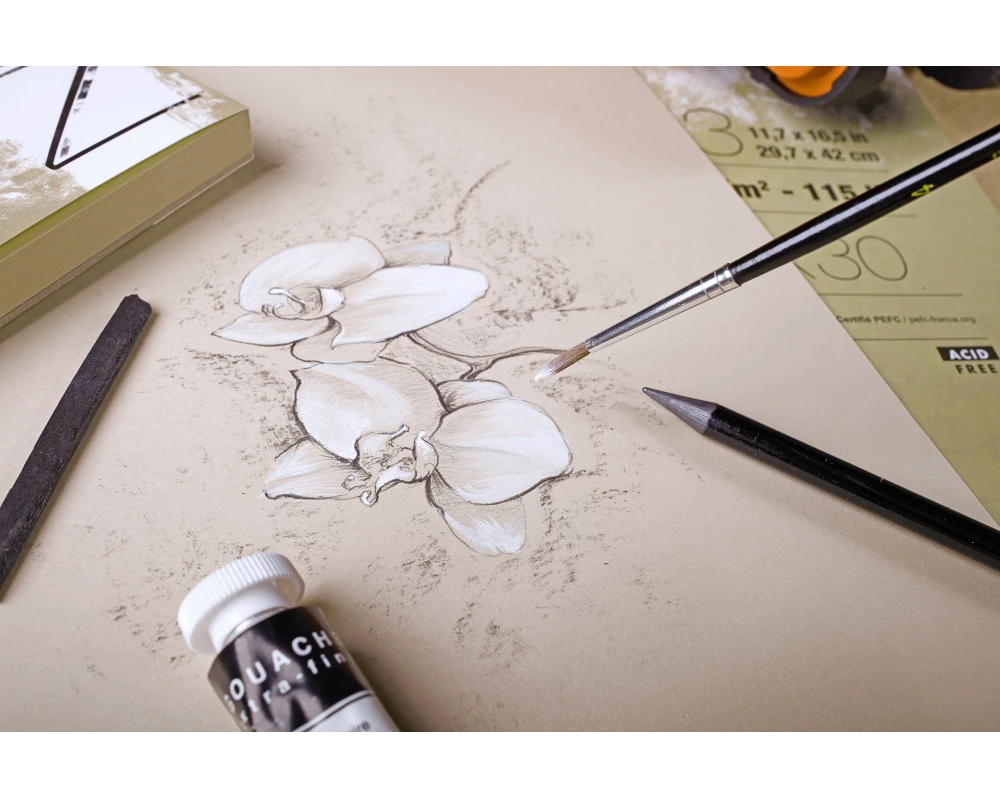 CLAIREFONTAINE Paint'On A5 96539C Natur 30 Blatt