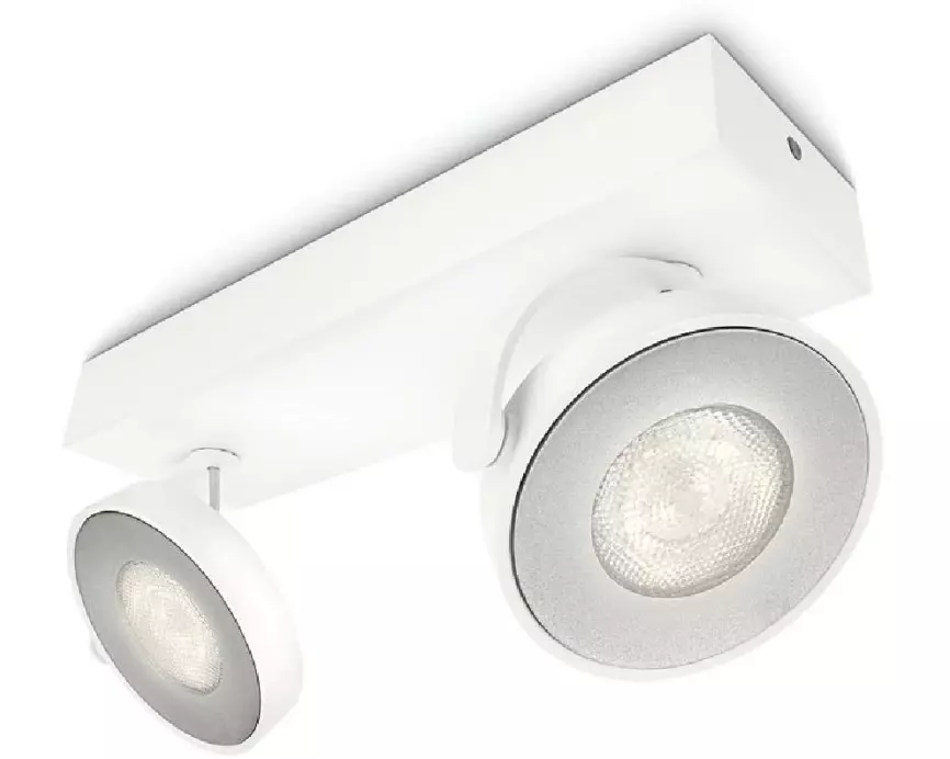 Philips Aufbauspot Warm Glow Clockwork, 2 x 4.5 W, 1000 lm, Weiss