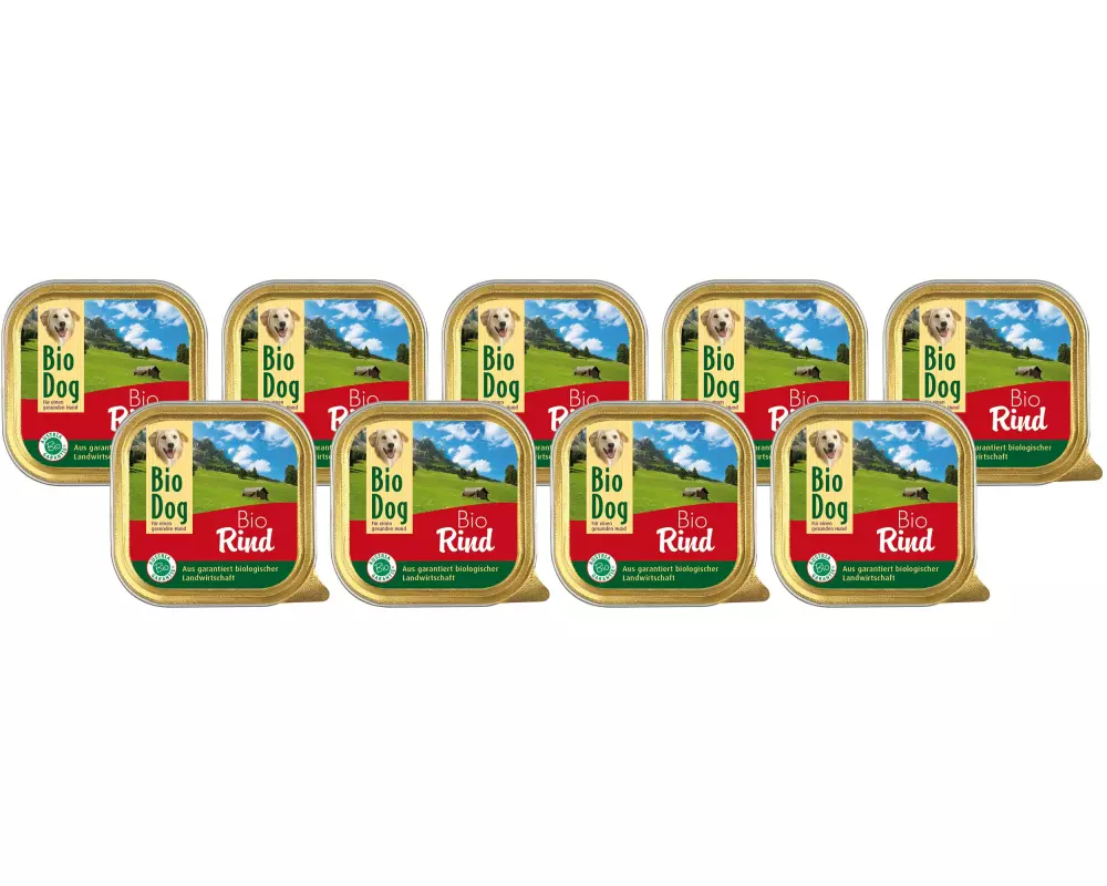 BioDog Nassfutter Rind, 9 x 300g