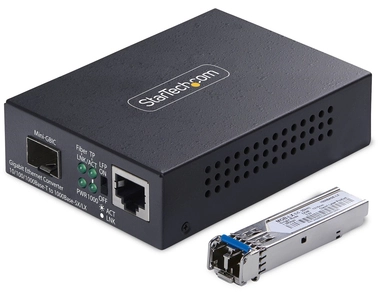 StarTech.com MCM1110SMLC40 network media converter 2000 Mbit/s 1310 nm Einzelmodus Schwarz