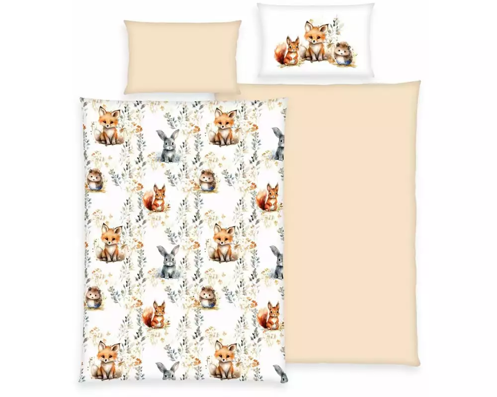 Herding Kinder Bettwäschegarnitur Little Forest, 40/60+100/135 cm
