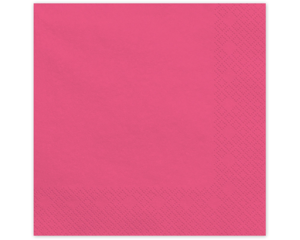 PARTYDECO Servietten 33x33cm SP33-109-006 dunkelrosa 20 Stück