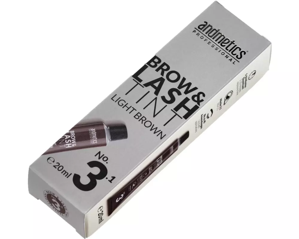 andmetics Professional Augenbrauen- und Wimpernfarbe Hellbraun Hellbraun