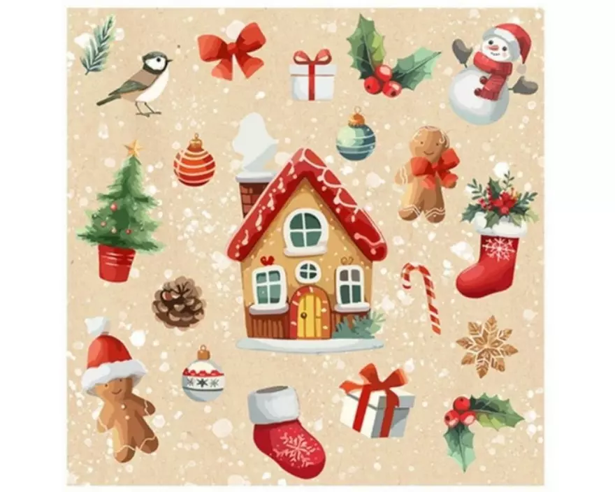 Braun + Company My little house Mehrfarbig, 20 Stück