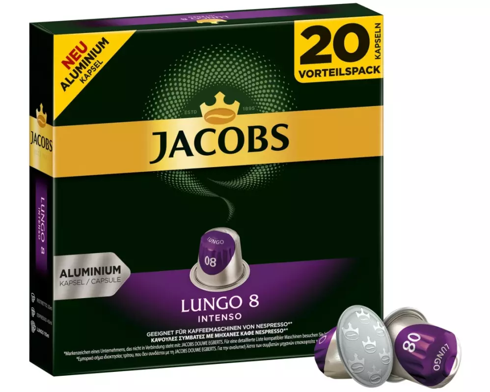 Jacobs Kaffeekapseln Lungo 8 Intenso 20 Stück