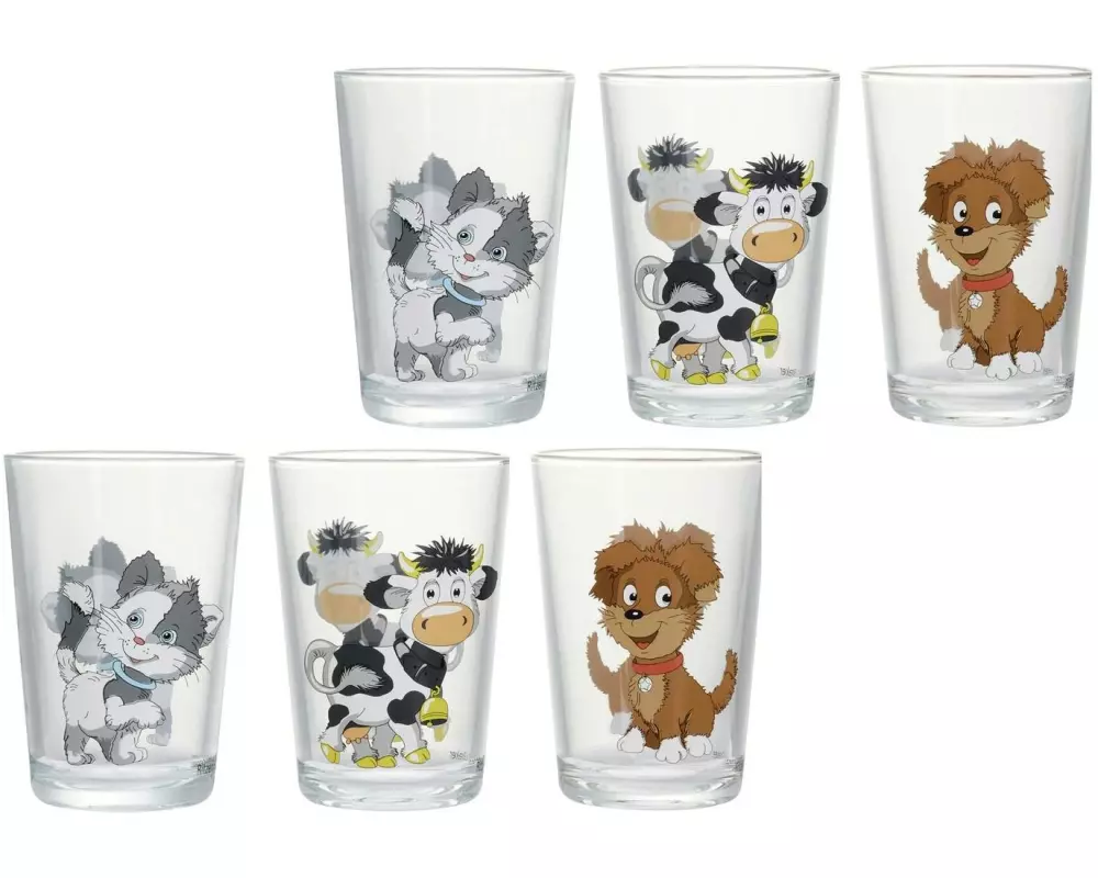 Ritzenhoff & Breker Kindertrinkglas Hoftiere 6 Stück