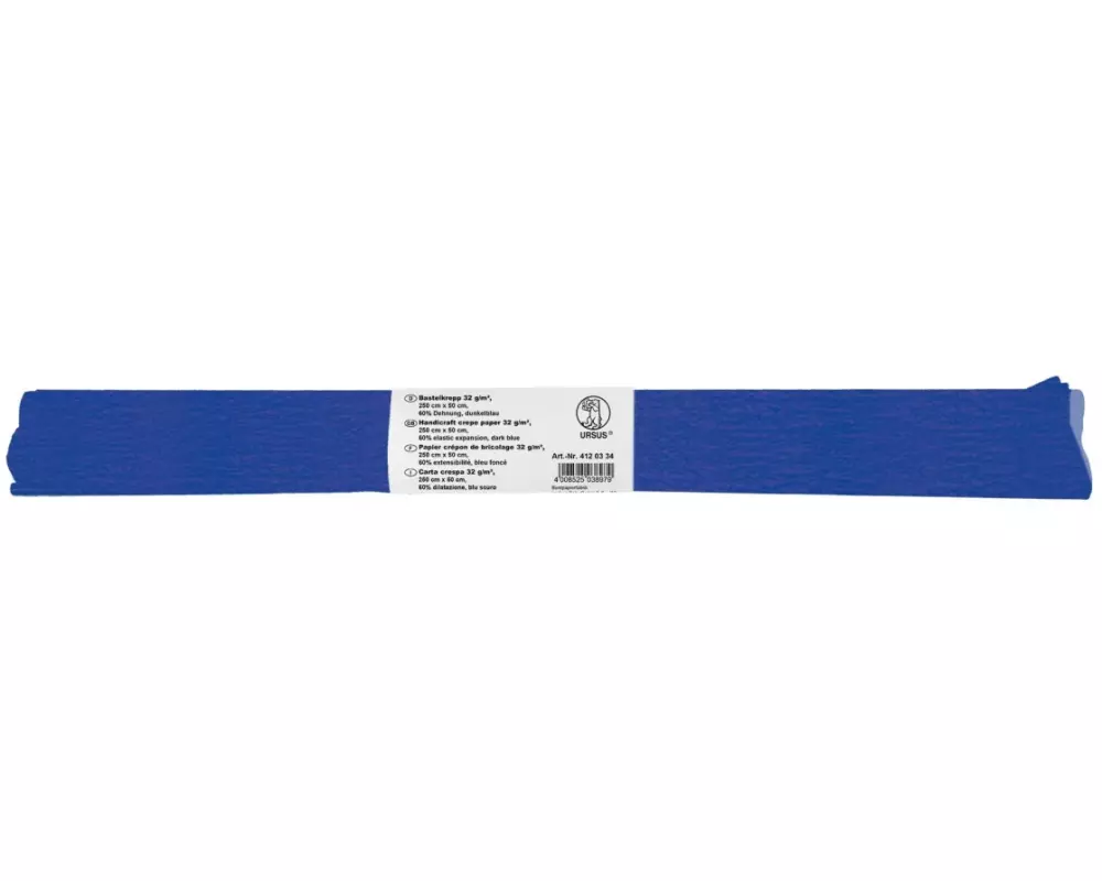 URSUS Krepppapier 50 cm x 2.5 m, 32 g/m², Dunkelblau