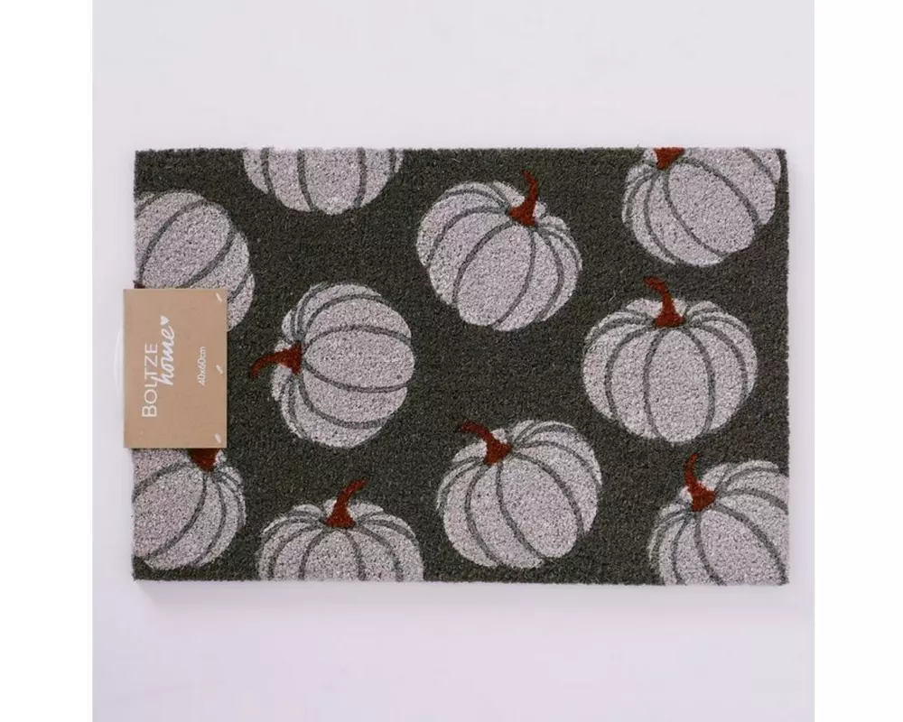 Boltze Fussmatte Kürbie 60 x 40 cm, Grau/Weiss