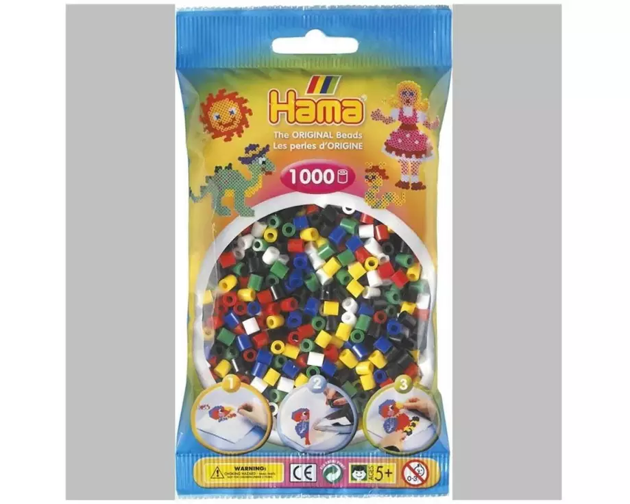 Hama Bügelperlen Midi Mehrfarbig,1000 Stück