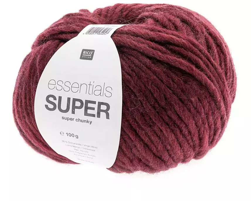 Rico Design Wolle Essentials Super Super Chunky 100 g Bordeaux