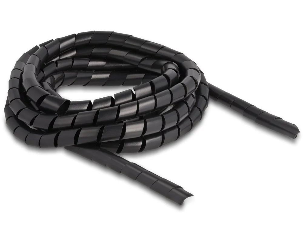 Delock Spiroschlauch flexibel 2 m x 10 mm Schwarz