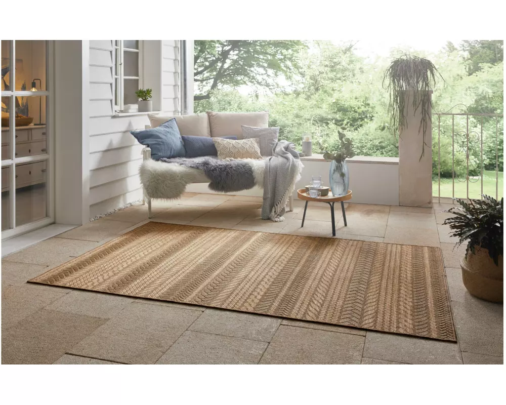 Hanse Home Granado In- & Outdoor Teppich 80 x 150 cm, Braun/Beige