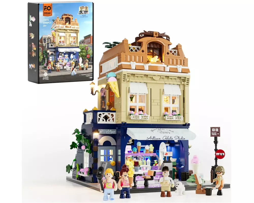 Lumibricks Eisdiele mit LED-Beleuchtung