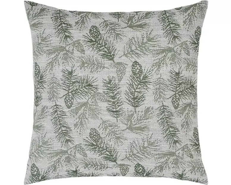 PROFLAX Kissenbezug Kissenhülle Pinecones 45 x 45 cm, Beige/Grün
