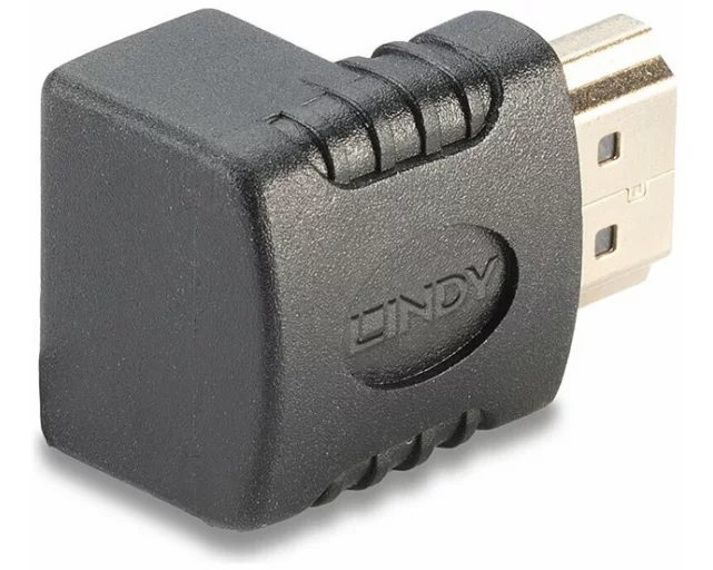 LINDY Video Adapter, HDMI-HDMI M-F, black, 90 degree up