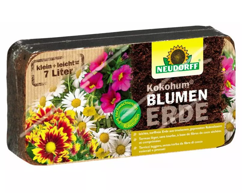 Neudorff Kokohum Blumenerde, Brikett, 600 g