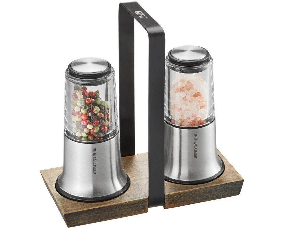 GEFU Salz- und Pfeffermühle X-Plosion Braun/Schwarz/Silber
