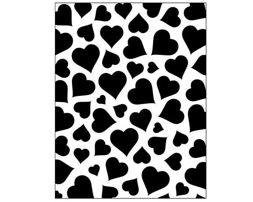 Creativ Company Prägeschablone 11 x 14 cm, Herzen