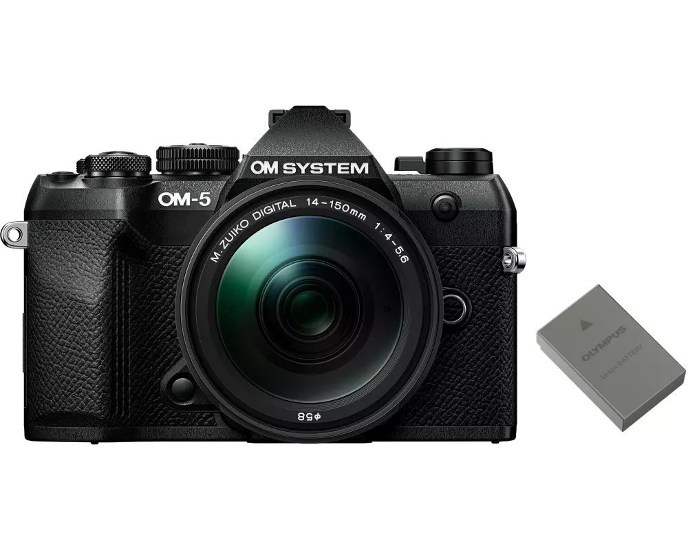 OM-System Fotokamera OM-5 II Schwarz M.Zuiko Digital 14-150mm Akku Kit