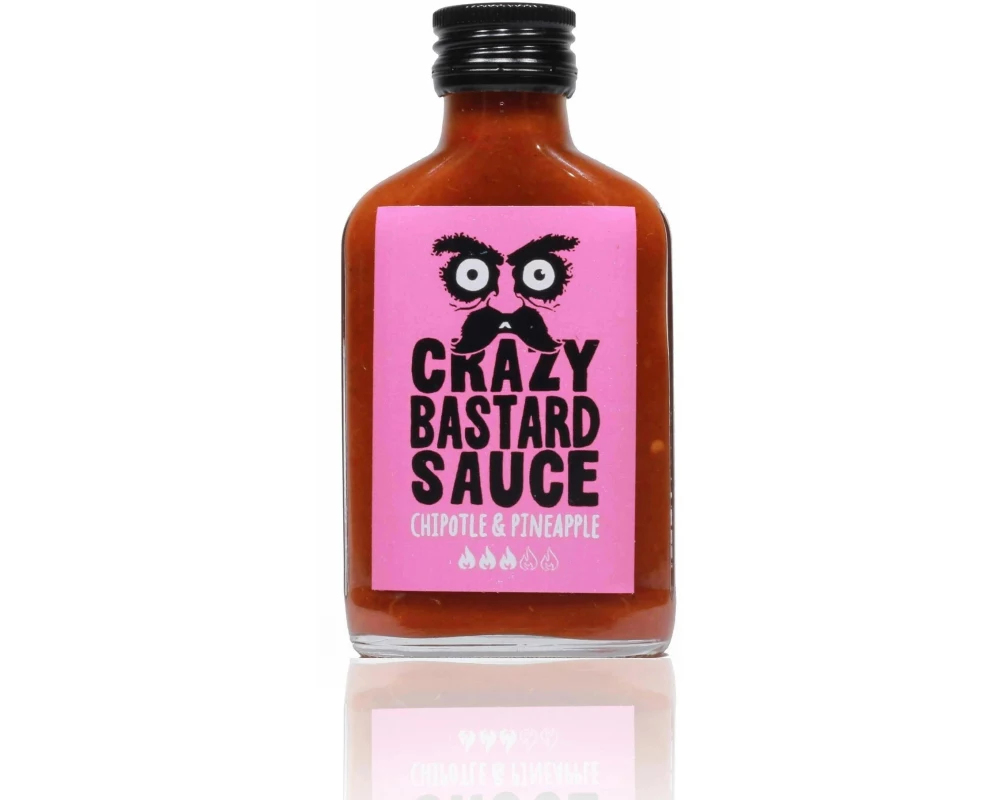 Crazy Bastard Sauce Hot Sauce Chipotle und Pineapple 100 ml