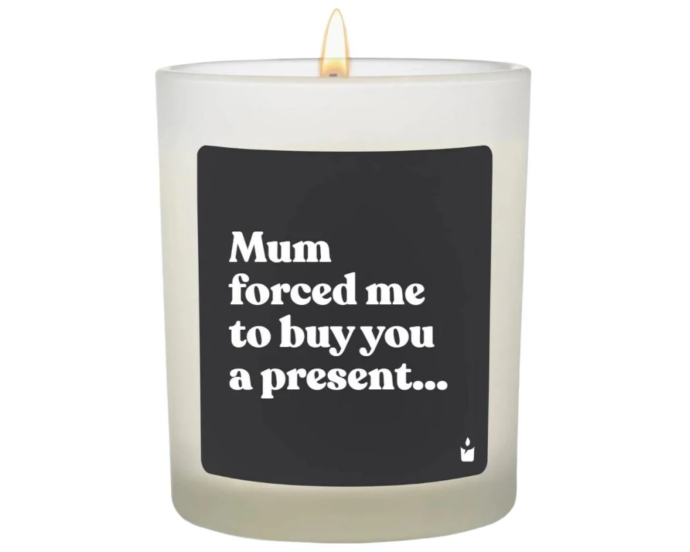 ChattyCandles Duftkerze Mum forced me to buy you a present 6.7 x 8 cm