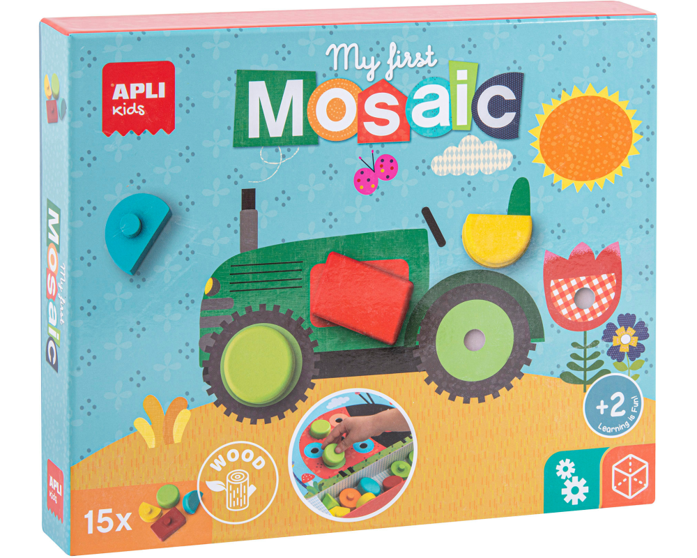 APLI KIDS Mosaikspiel 17652 15 Holzklötze