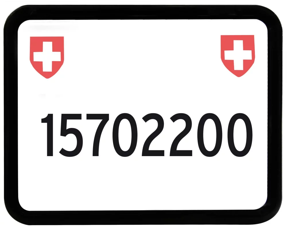 EASYKLICK Kennzeichenhalter Moto Schwarz