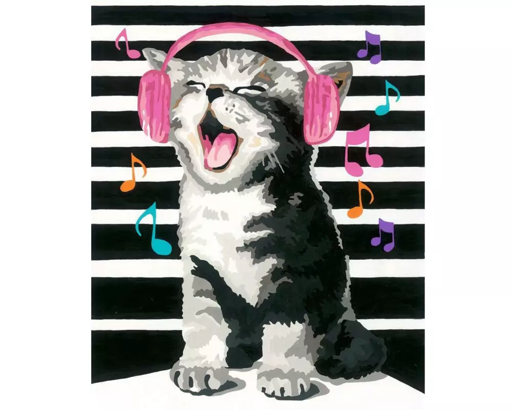 Ravensburger Malen nach Zahlen Kätzchen-Karaoke