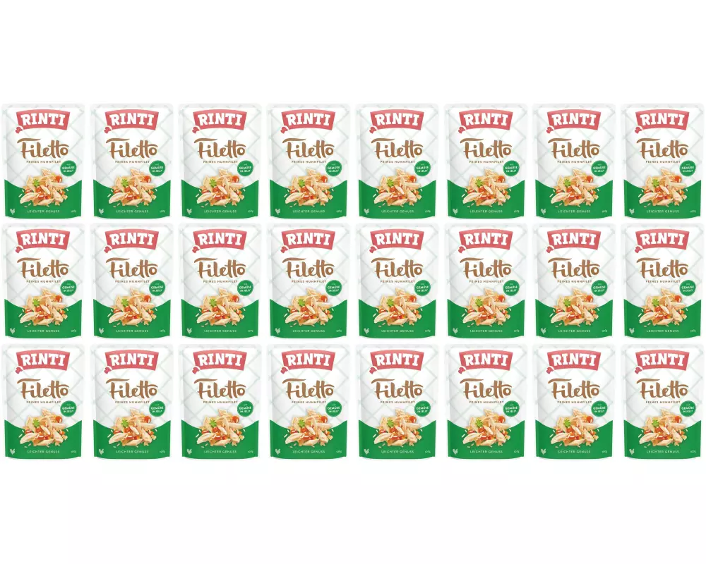 Rinti Nassfutter Filetto Huhn + Gemüse in Jelly, 24 x 100 g