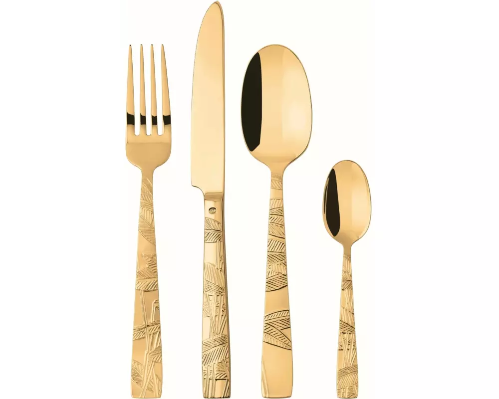 Sambonet Besteck-Set Jungle 24-teilig, Gold